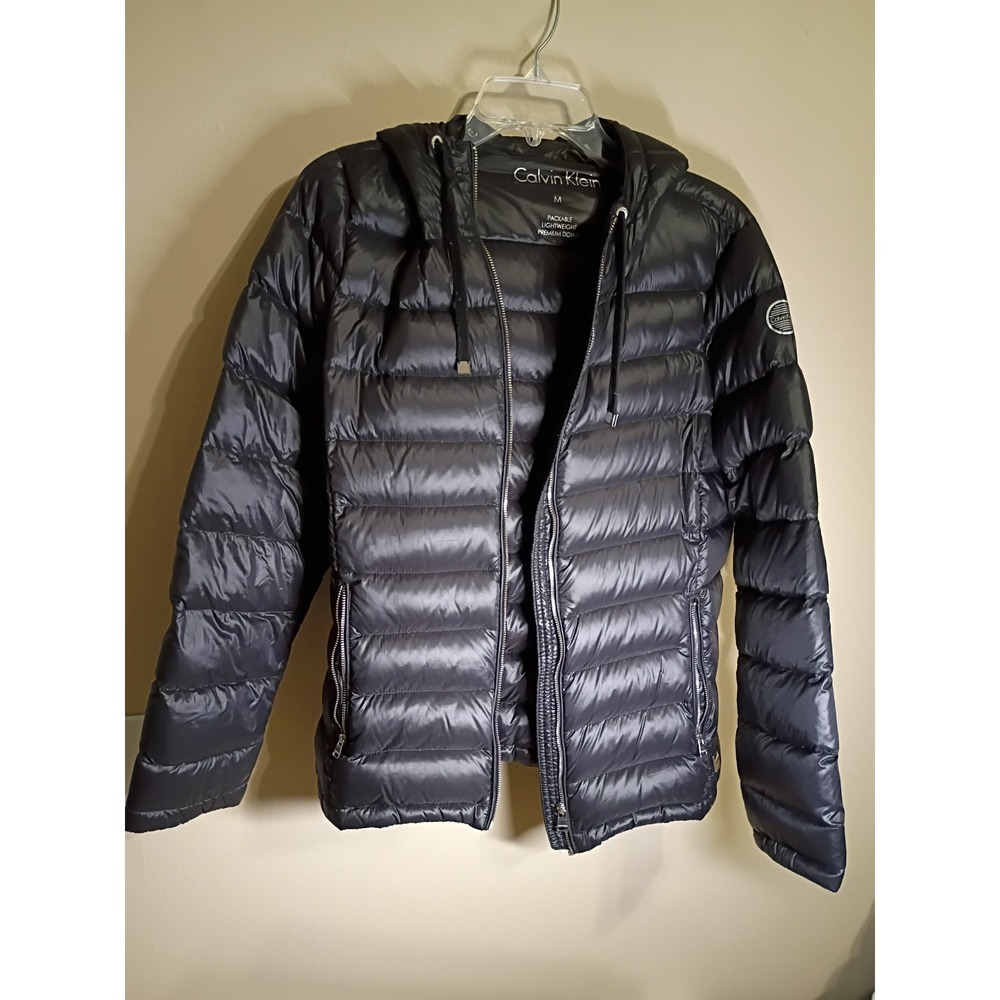 Calvin Klein Packable Lightweight Premium Down Puffer Jacket Full Zip Size Med